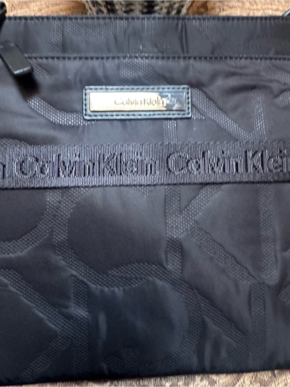 Calvin Klein Black Monogram Messenger Bag